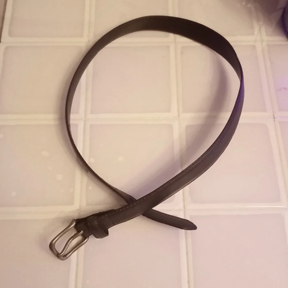 Brown Leather Boys Belt Synthetic M 26-28